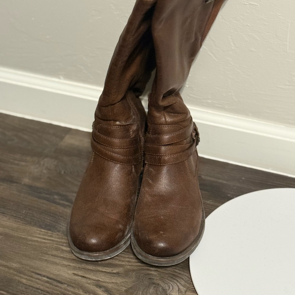 Brown Leather Riding Boots - Picture 2 of 3
